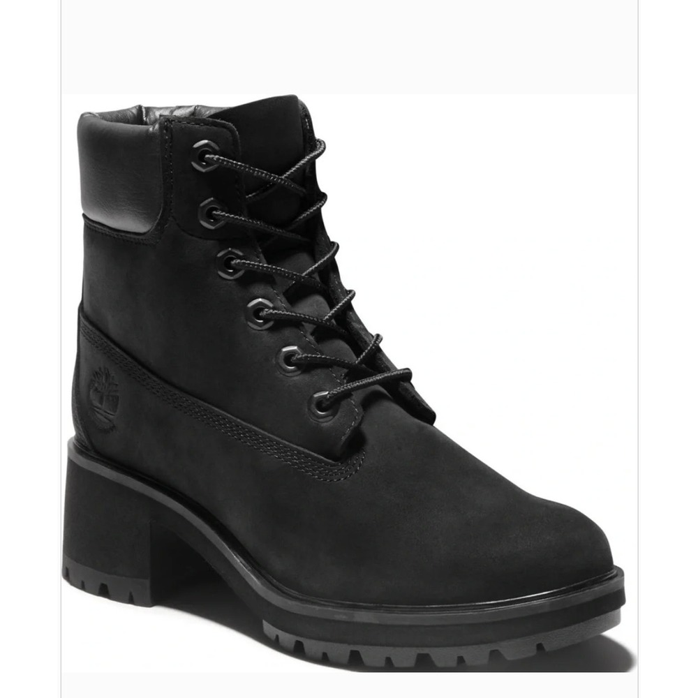 NWOT Timberland Kinsley 6 Inch Waterproof Black Nubuck Leather Boots A1JXI Sz 10